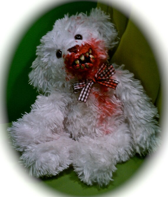 scary teddy plush