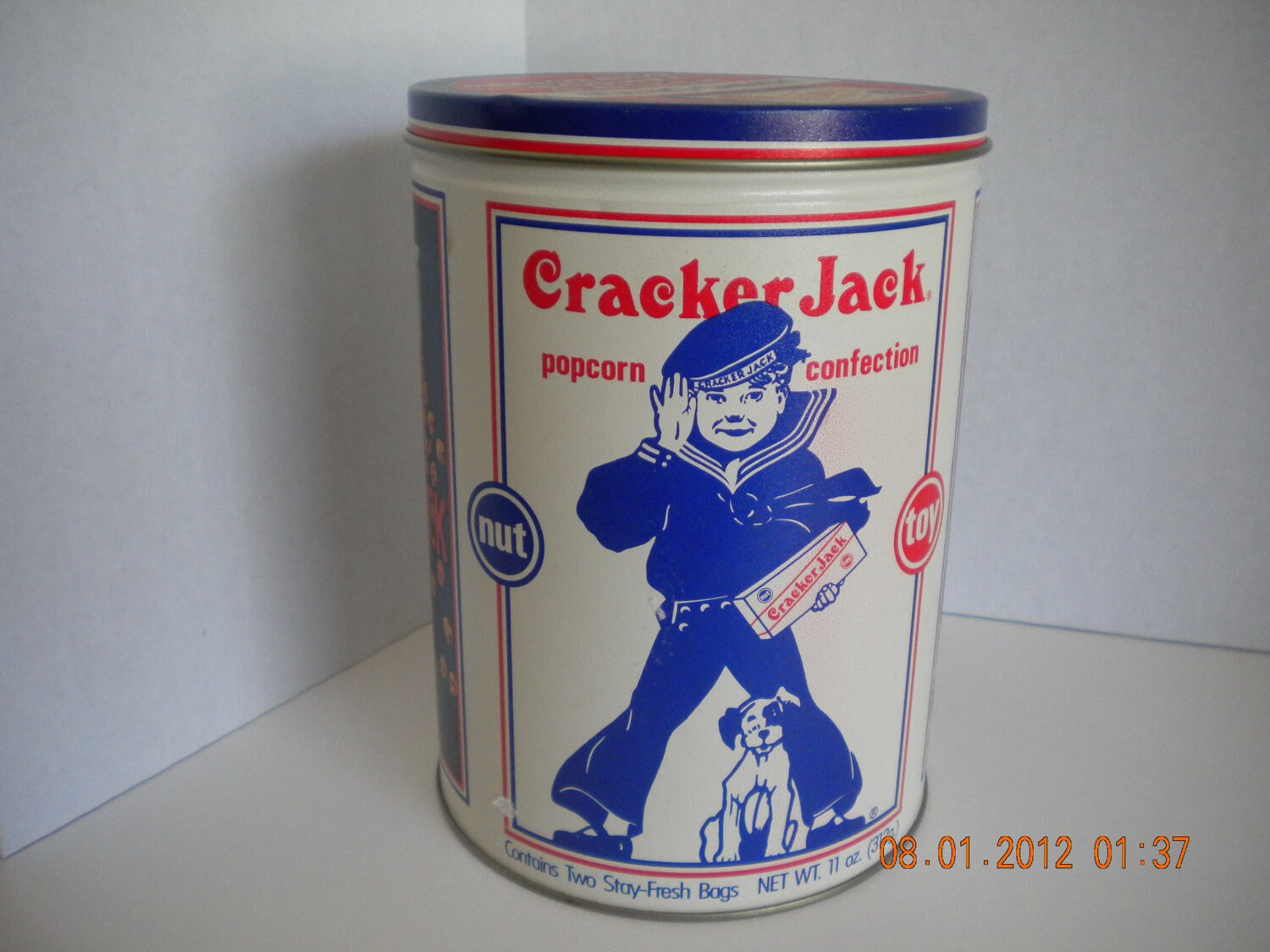 1990 Collectible Cracker Jack Tin With 3 Different Pictures