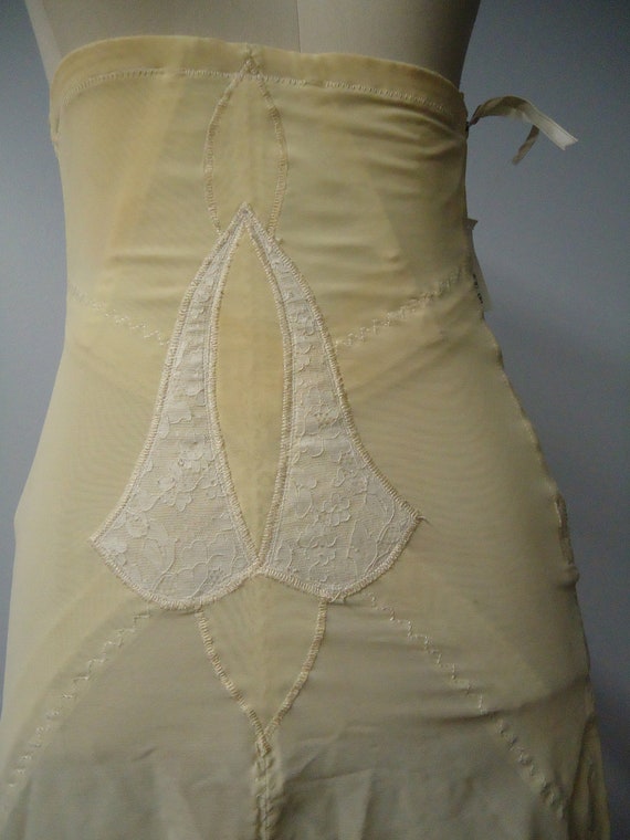 BETSY GIRDLE vintage 60s 50s ivory off white by ParisAntiques