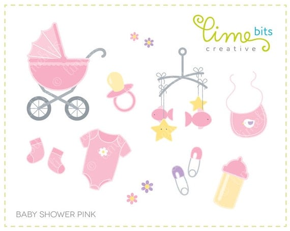 pink baby shower clipart - photo #19