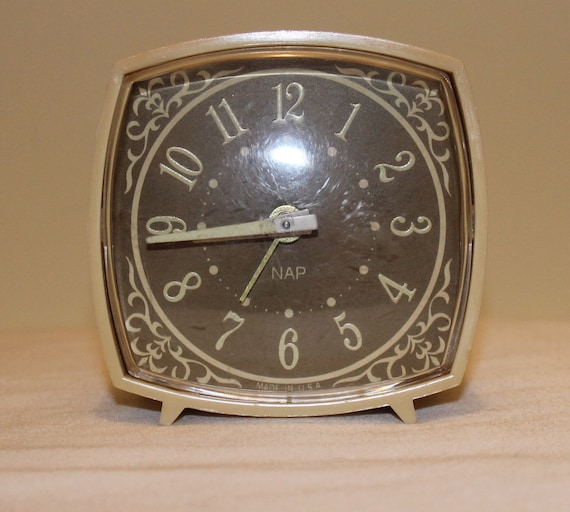 Vintage Alarm Clock With Glow in the Dark Numbers and Hands