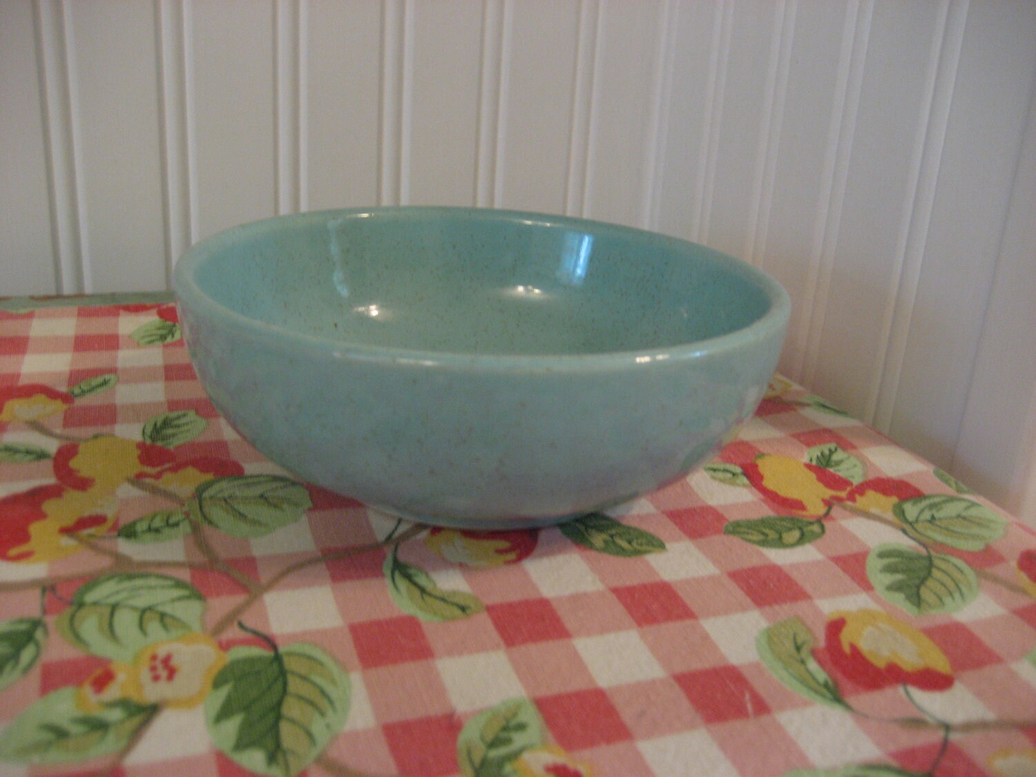 McCoy Pottery Bowl Speckled Robin Egg Blue Vintage Kitchen