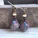 Navy & Plum Paper Bead Earrings
