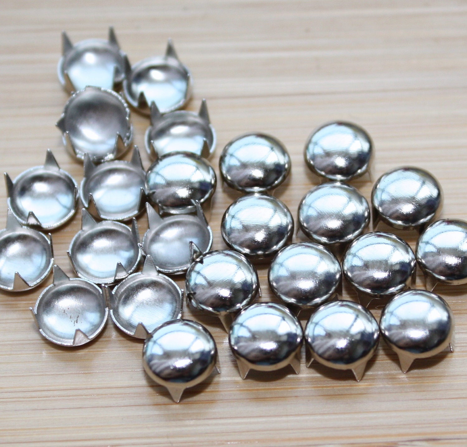 200pcs 1/4 inch7mm Silver Round Studs metal Studs rivet