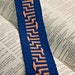Blue and Tan Woven Bookmark
