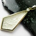 Hold for B....1930s Large Art Deco Frosted French Art Glass Pendant Set in 14K White Gold with Genuine Diamonds.