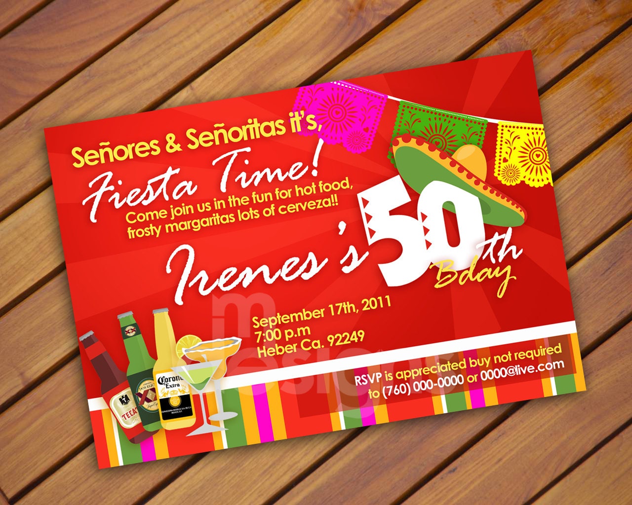 Fiesta Theme Invitations 3