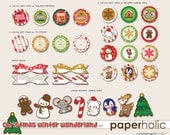 Kawaii Cute Holiday Gift Wrap - Christmas Winter Wonderland Kit - Printable Craft by Paperholic Il_170x135