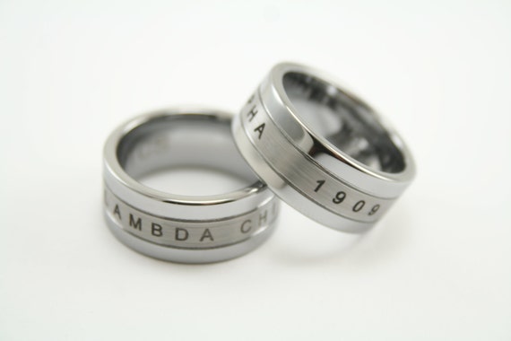 Lambda Chi Alpha Tungsten Ring// Fraternity by CollegiateStandard