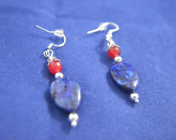 Ruby & Lapis Earrings 142