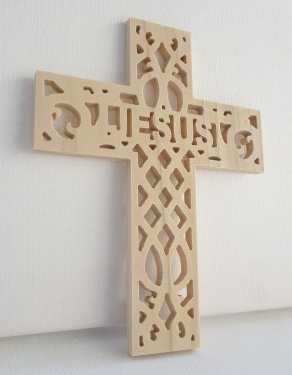 Wooden cross wall hanging decorative wood cross natural wood