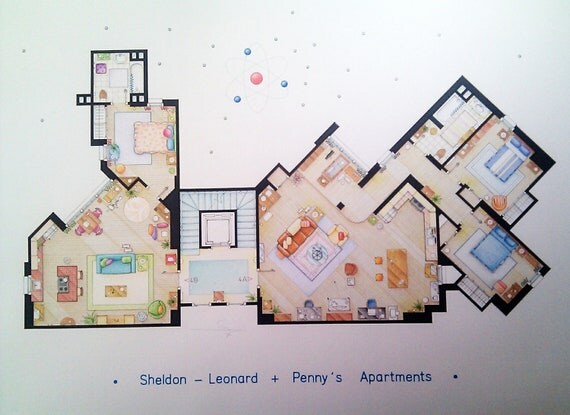 Sheldon Leonard Penny s Apartments From BIG BANG THEORY