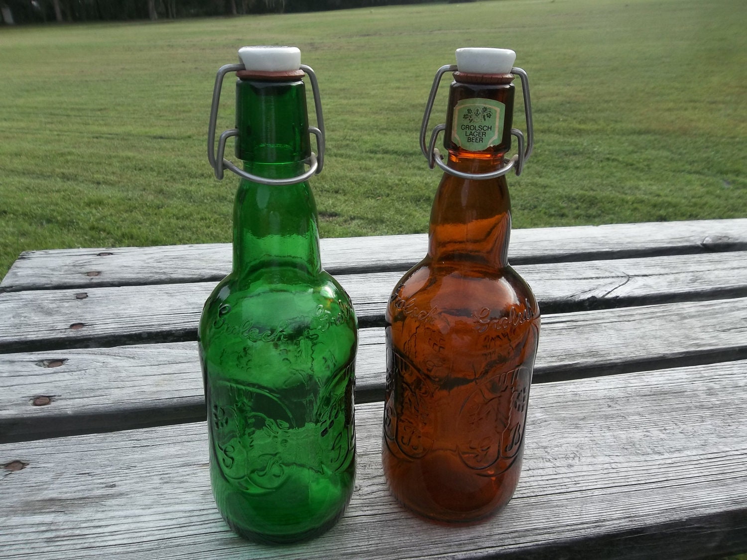 Download Beer Bottles Green and Amber glass Vintage by ...