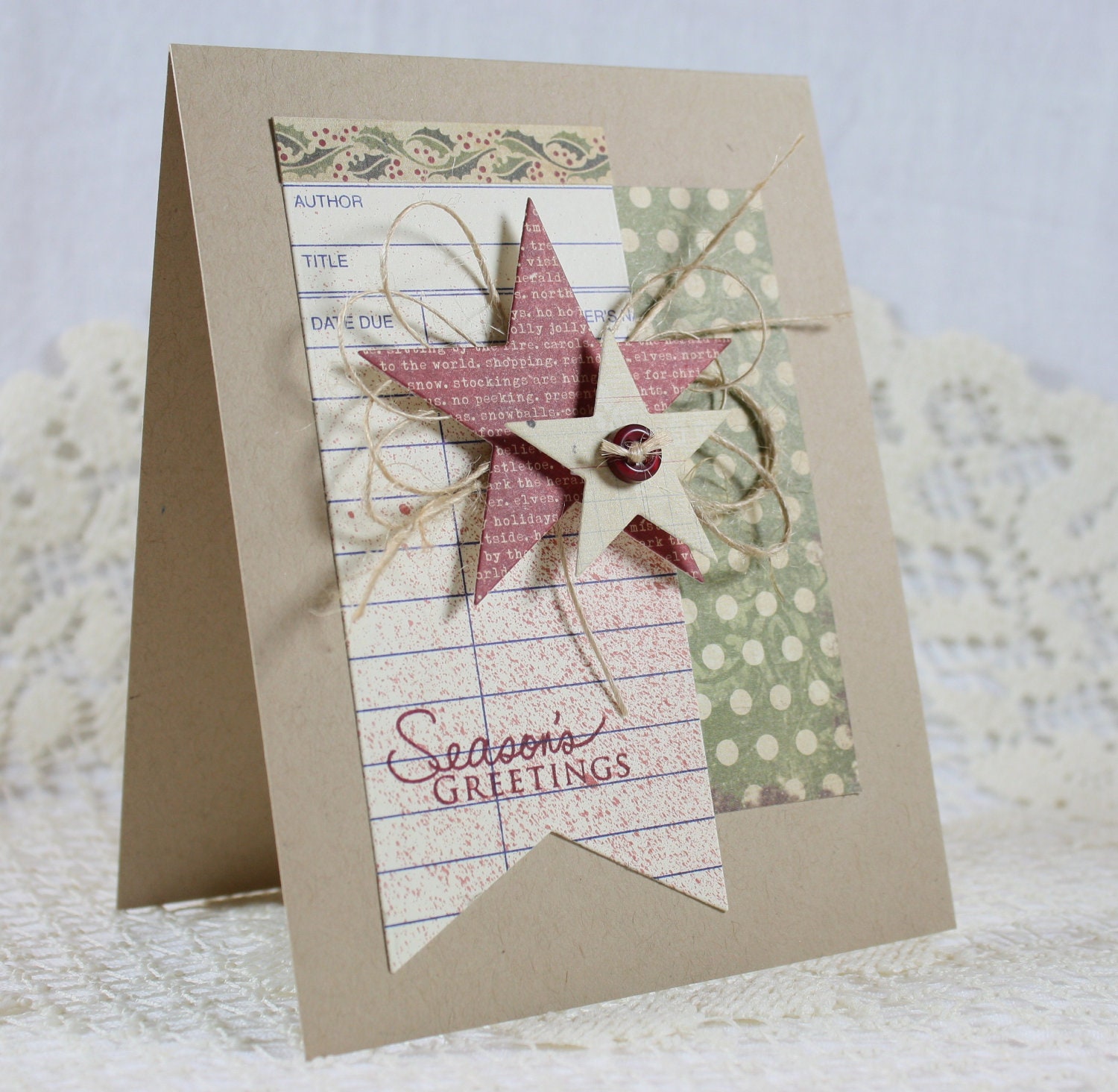 Handmade Holiday Christmas Greeting Card