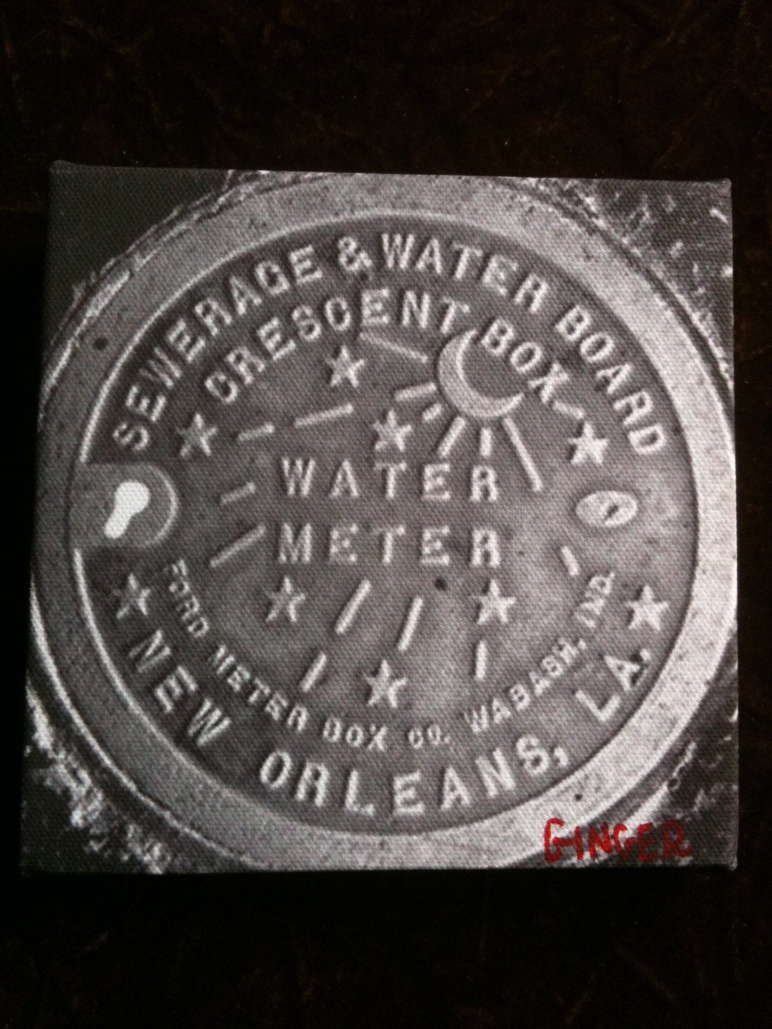 New Orleans Water Meter Painting by French Quarter Artist