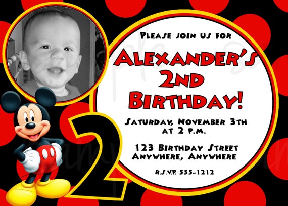 Mickey Mouse Birthday Invitation