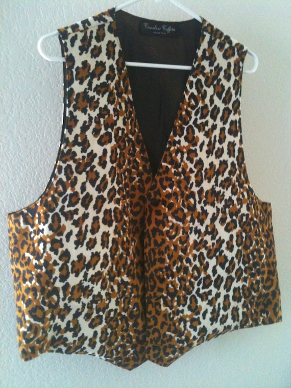 Men's faux fur Leopard Vest