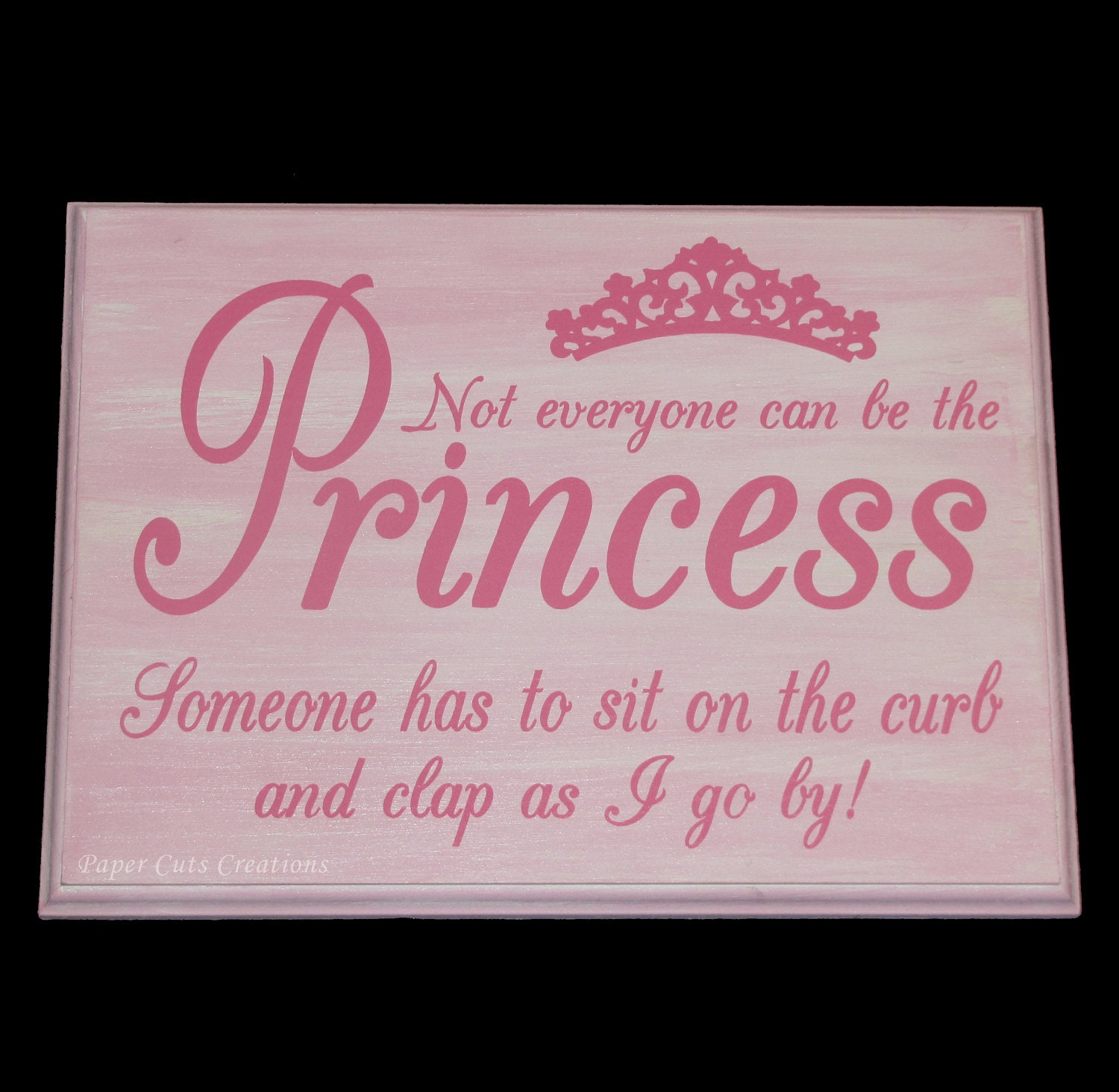 Pretty Pink Princess Sign Wood 9x12 by CoyoteQuilting on Etsy