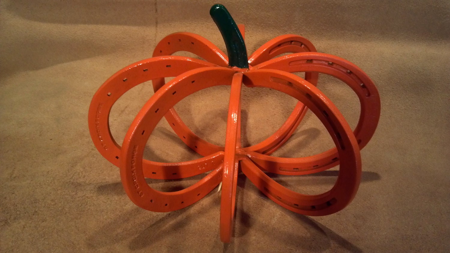 Pumpkin made out of horsehoes