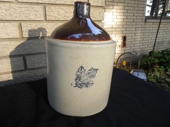 Antique Crock Jug Gallon 1902-1906 Western Stoneware