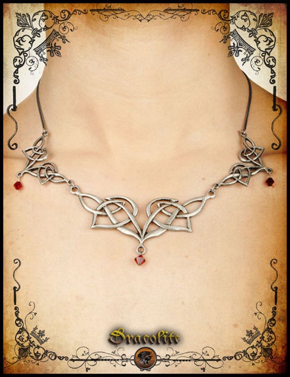 Elven necklace jewelry Handmade elf necklace with swarovski