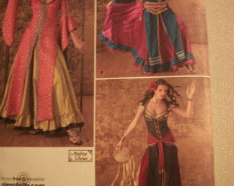 Simplicity 2159 Jeune Femme Costumes Misses sizes 6,8,10,12 & 14,16,18,20,22. Variations of belly dancer