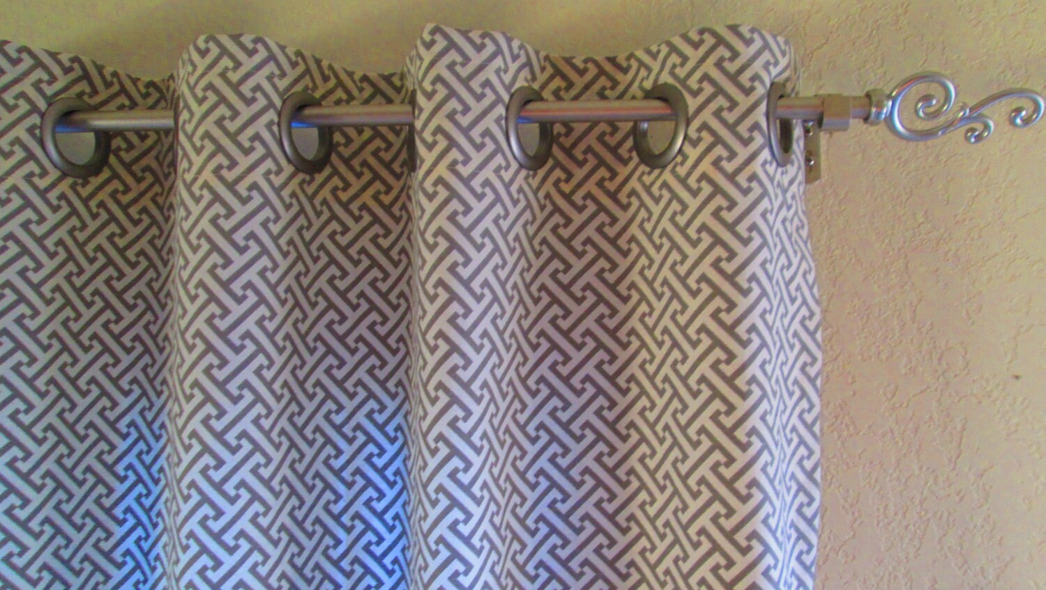 Pair of 50 wide Premier print Zapp chevron curtains by LivePlush