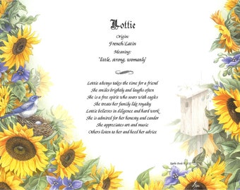 Sunflower poem – Etsy