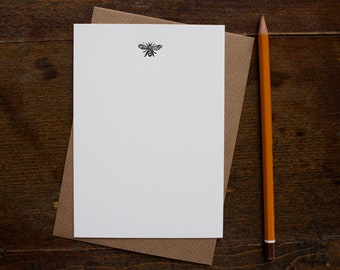 Vintage letterpress notelets - BEE