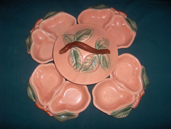 Lazy Susan Dishes Belmar Of California Pottery Peach Colored