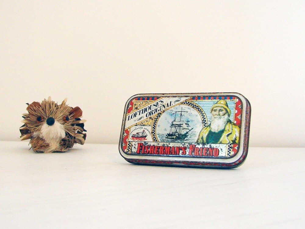 Fisherman's friend small collectible tin box. by RetroGustoMenta