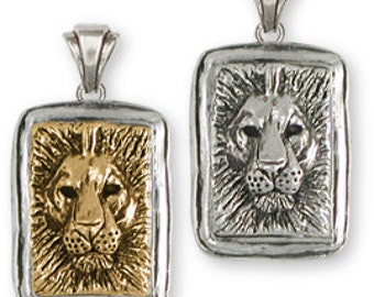 Solid Sterling Silver Lion Pendant - LION1P