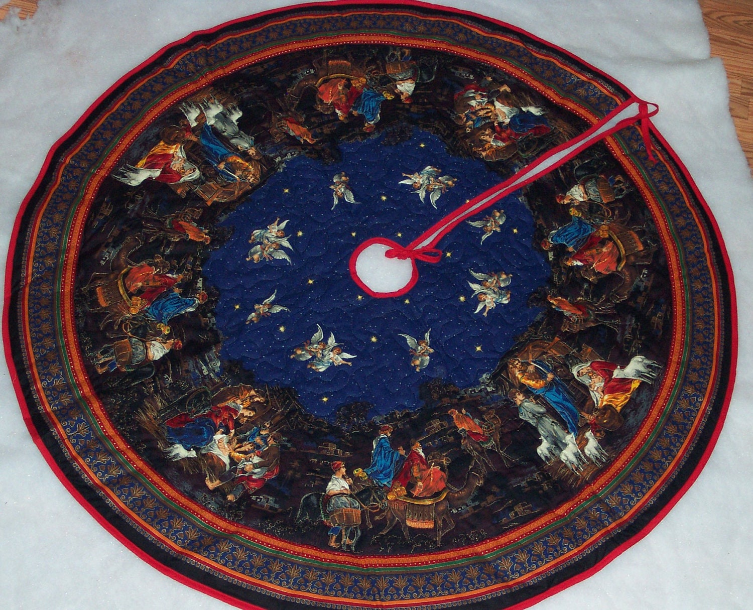 Keepsake Nativity Tree Skirt PANELS