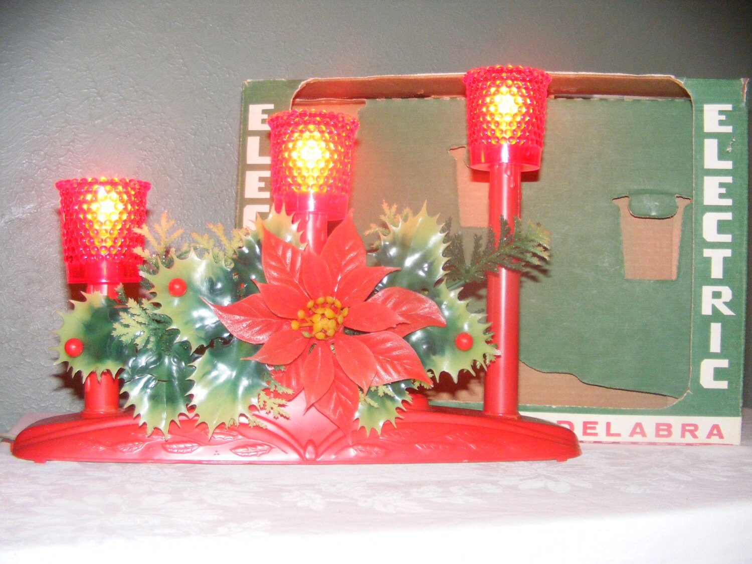 Vintage Electric Christmas Candelabra Candles