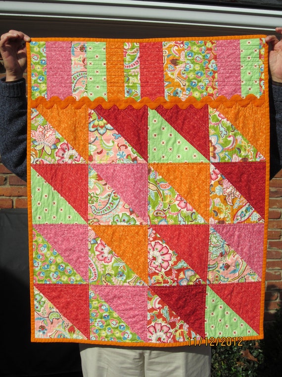 Moda baby Quilt by LeliaQuilts on Etsy