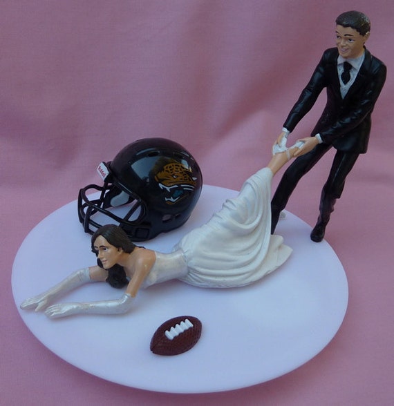 Wedding Cake Topper Jacksonville Jaguars G Football by WedSet