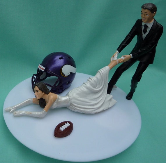  Wedding  Cake  Topper  Minnesota Vikings  G Football Themed w 