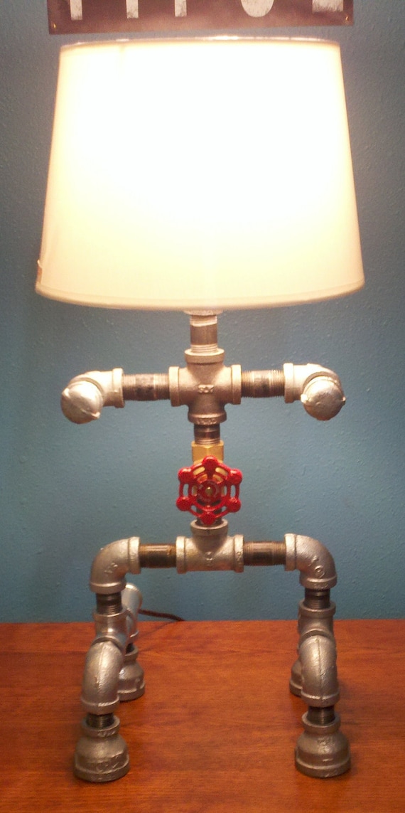 Robot Pipe Lamp by Mandecor on Etsy