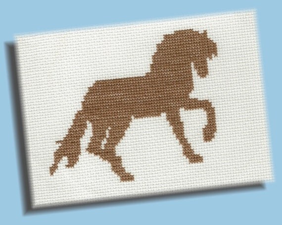 Items similar to Cross Stitch Pattern: Horse Silhouette on ...