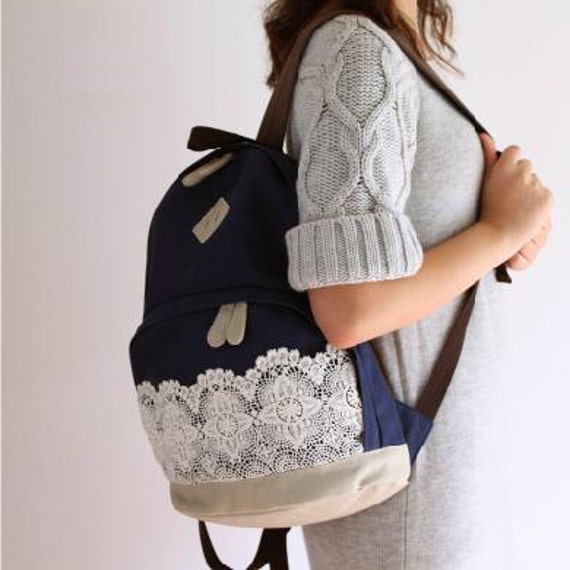 Fashionable backpack, backpack for middle school students, travel package,Computer bag,lace backpack