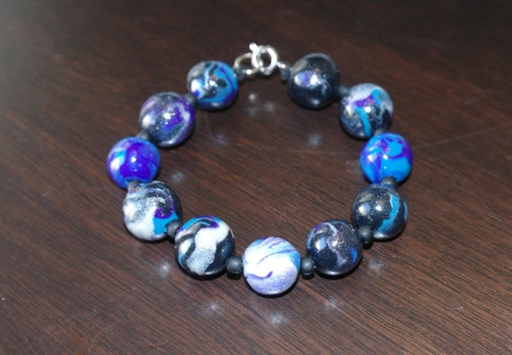 Handmade Clay Bead Bracelet- Multicolor