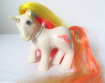 My Little Pony G1 Brush 'n Grow Pony Bouquet - White Unicorn