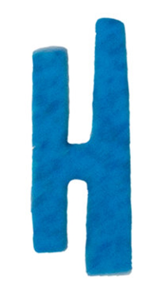 Turquoise Blue Letter H