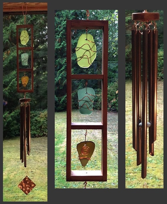 Windchimes Sea Glass Stained Beach Copper Windchimes Sea Glass Stained Beach Copper Windchime Wind