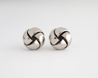 SALE - Classic Silver Knot Earrings. Everyday Earrings. Silver Studs. Gifts for Her. Small Silver Earrings. FREE Shipping in US