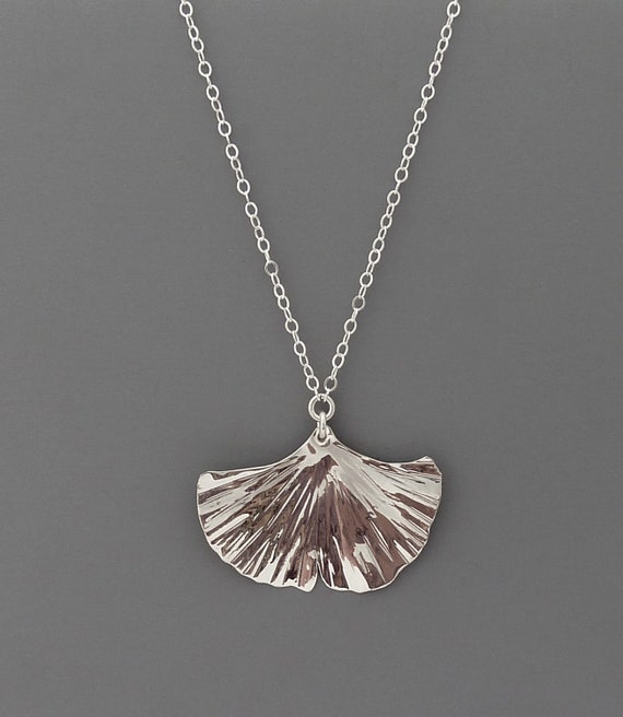 Ginkgo leaf necklace Rachel Wilder Handmade Jewelry