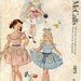 Vintage 1950s Girl's Party Dress Pattern, McCall's 1875, Size 8