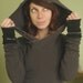 extra long sleeved hooded top CEMENT GREY