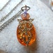 Mysterious - Amber necklace - Victorian Style, Edwardian, steampunk, boroque, honey