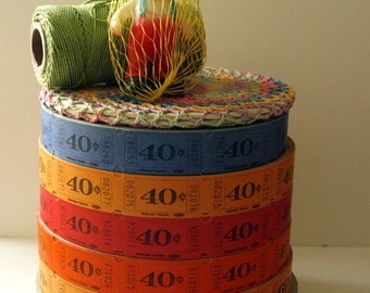 Sale - VINTAGE CARNIVAL TICKETS 50 - Craft Supplies - Wedding And Party Decor - Choose Your Colors - Lot C, Altered Art,